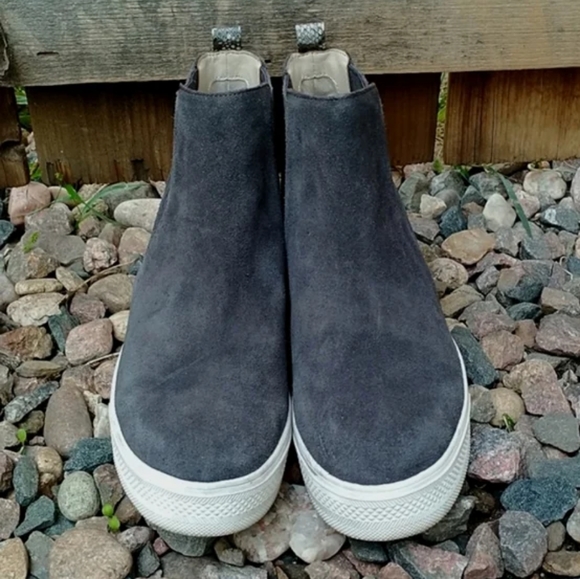 Dolce Vita - Wylee Slip On Wedge Chelsea Bootie Sneakers - Size 7.5 (Grey Suede) - Picture 7 of 16